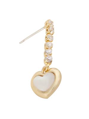 gold metal drop earring - 18208285 - Standard Image - 3