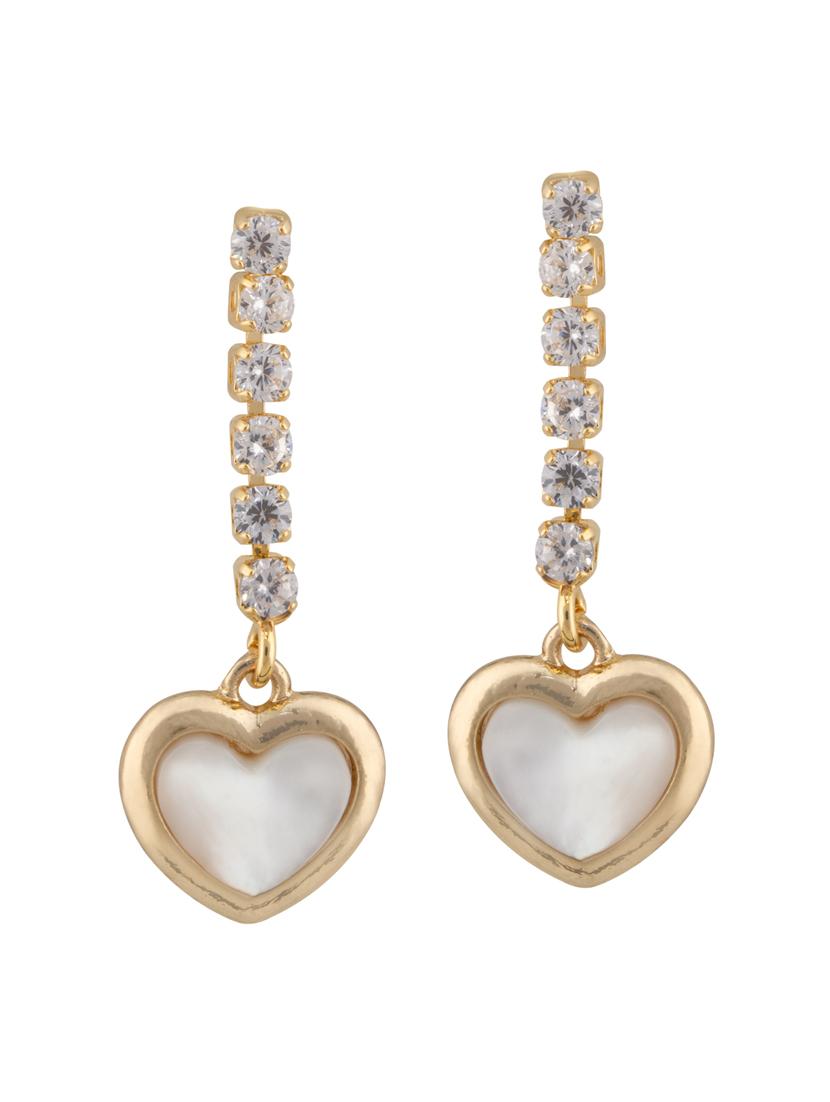 gold metal drop earring - 18208285 - Zoom Image - 2