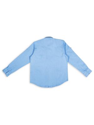 blue solid shirt - 18208586 - Standard Image - 3