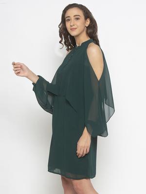 green solid shift dresses & tunic - 18209113 - Standard Image - 2