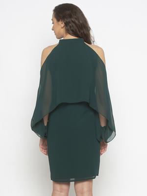green solid shift dresses & tunic - 18209113 - Standard Image - 3