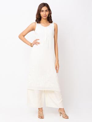 white solid shift dresses & tunic - 18209136 - Standard Image - 2