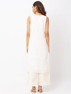 white solid shift dresses & tunic - 18209136 - Standard Image - 4