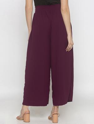 purple solid bottom wear - 18209166 - Standard Image - 3