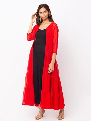 red georgette shrug - 18209213 - Standard Image - 2
