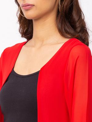 red georgette shrug - 18209213 - Standard Image - 5