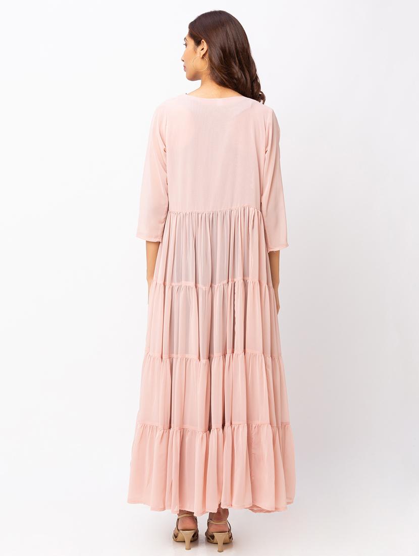 pink georgette shrug - 18209215 - Zoom Image - 4