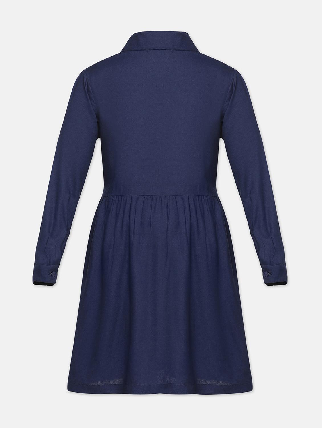 navy blue solid frock - 18209605 - Zoom Image - 2
