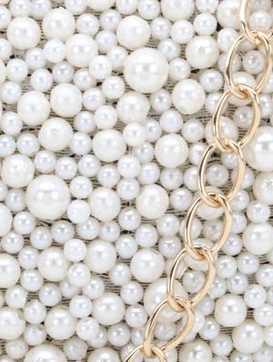 white faux silk box clutch - 18209762 - Standard Image - 4