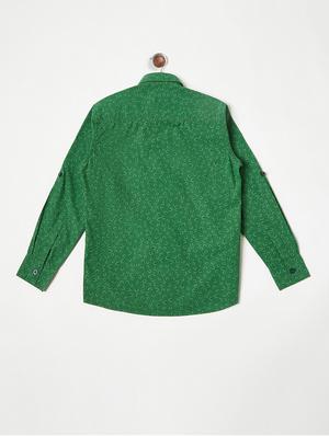 green printed shirt - 18211416 - Standard Image - 2
