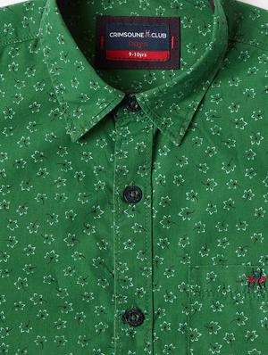 green printed shirt - 18211416 - Standard Image - 3