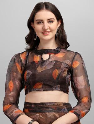 coffe brown flared lehenga choli with dupatta - 18211481 - Standard Image - 4