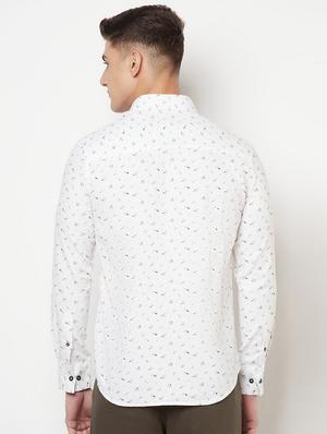 white printed casual shirt - 18211764 - Standard Image - 3