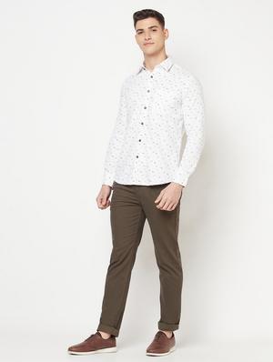 white printed casual shirt - 18211764 - Standard Image - 4