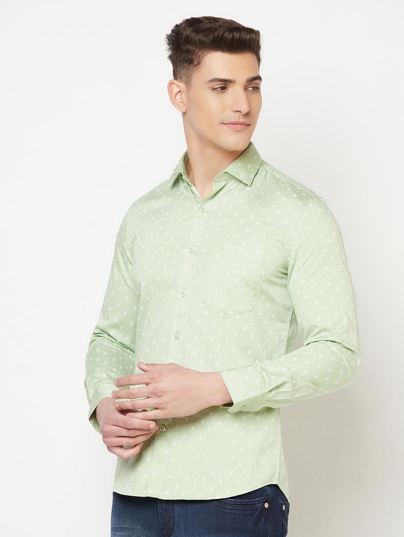 green printed casual shirt - 18211788 - Zoom Image - 2