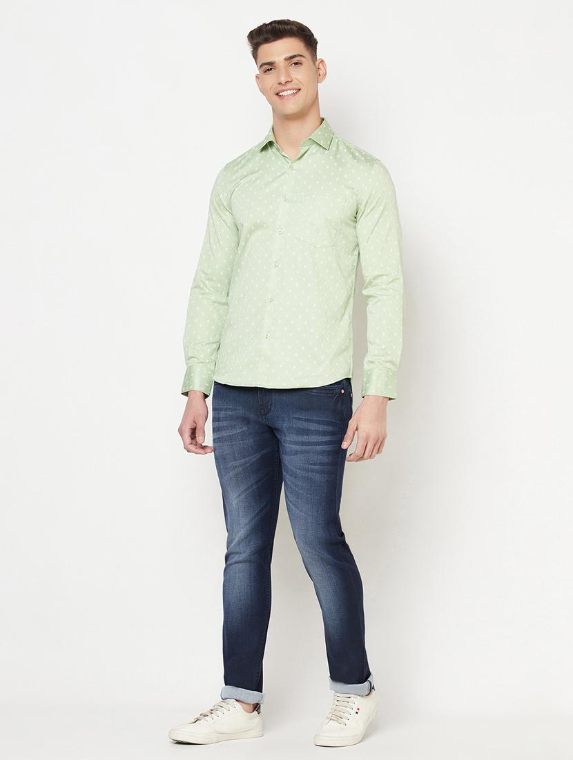 green printed casual shirt - 18211788 - Zoom Image - 4