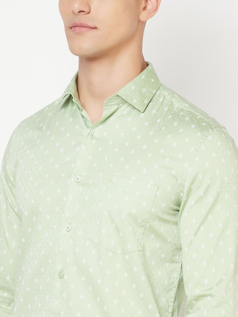 green printed casual shirt - 18211788 - Zoom Image - 5