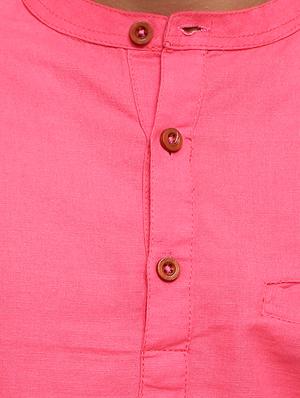 pink solid kurta - 18212024 - Standard Image - 5