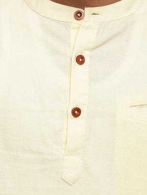 yellow solid kurta - 18212027 - Standard Image - 5
