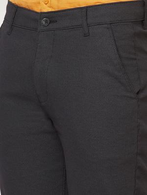 black solid chinos casual trouser - 18212265 - Standard Image - 5