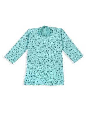 blue printed kurtas & kurta set - 18212537 - Standard Image - 3