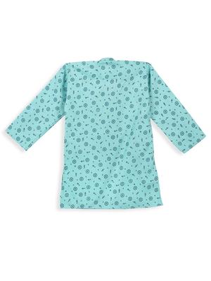 blue printed kurtas & kurta set - 18212537 - Standard Image - 4