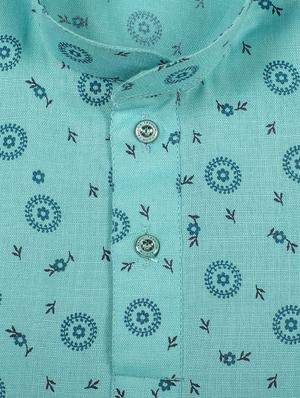 blue printed kurtas & kurta set - 18212537 - Standard Image - 6