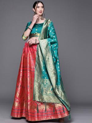 pink art silk aline lehenga - 18212667 - Standard Image - 2