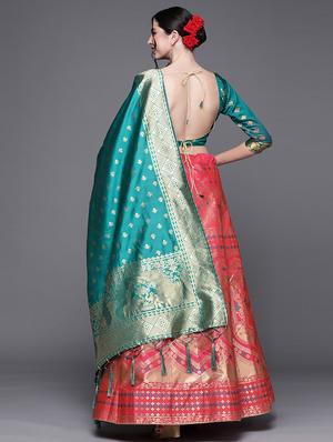 pink art silk aline lehenga - 18212667 - Standard Image - 4