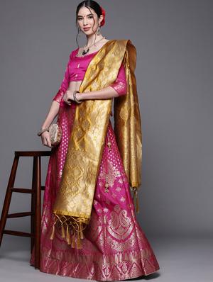 pink a-line lehenga - 18212669 - Standard Image - 4