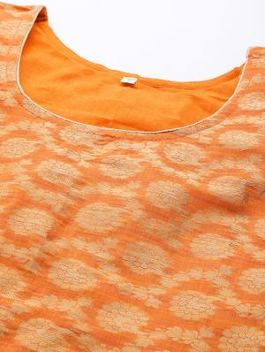 orange art silk kurta sharara set - 18212886 - Standard Image - 6