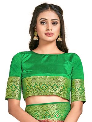 pink art silk patola saree with blouse - 18214478 - Standard Image - 3