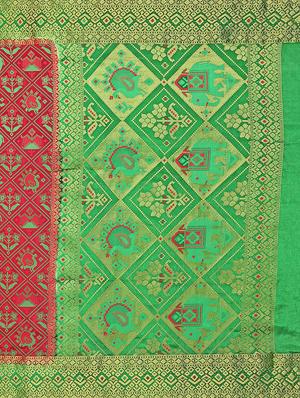 pink art silk patola saree with blouse - 18214478 - Standard Image - 4