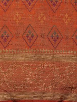 mustard art silk kanjivaram saree with blouse - 18214866 - Standard Image - 4