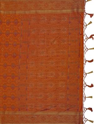 mustard art silk kanjivaram saree with blouse - 18214866 - Standard Image - 5