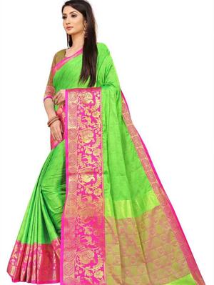 umanta women's pure silk fancy sarees with blouse piece - 18216229 - Standard Image - 2