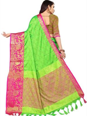 umanta women's pure silk fancy sarees with blouse piece - 18216229 - Standard Image - 4