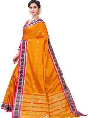 umanta women's pure silk fancy sarees with blouse piece - 18216245 - Standard Image - 2