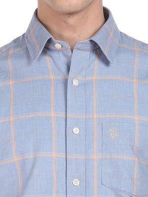 blue checkered casual shirt - 18216588 - Standard Image - 6