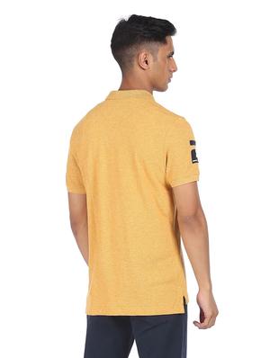 yellow melange polo t-shirt - 18216707 - Standard Image - 2