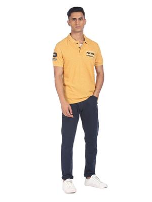 yellow melange polo t-shirt - 18216707 - Standard Image - 3
