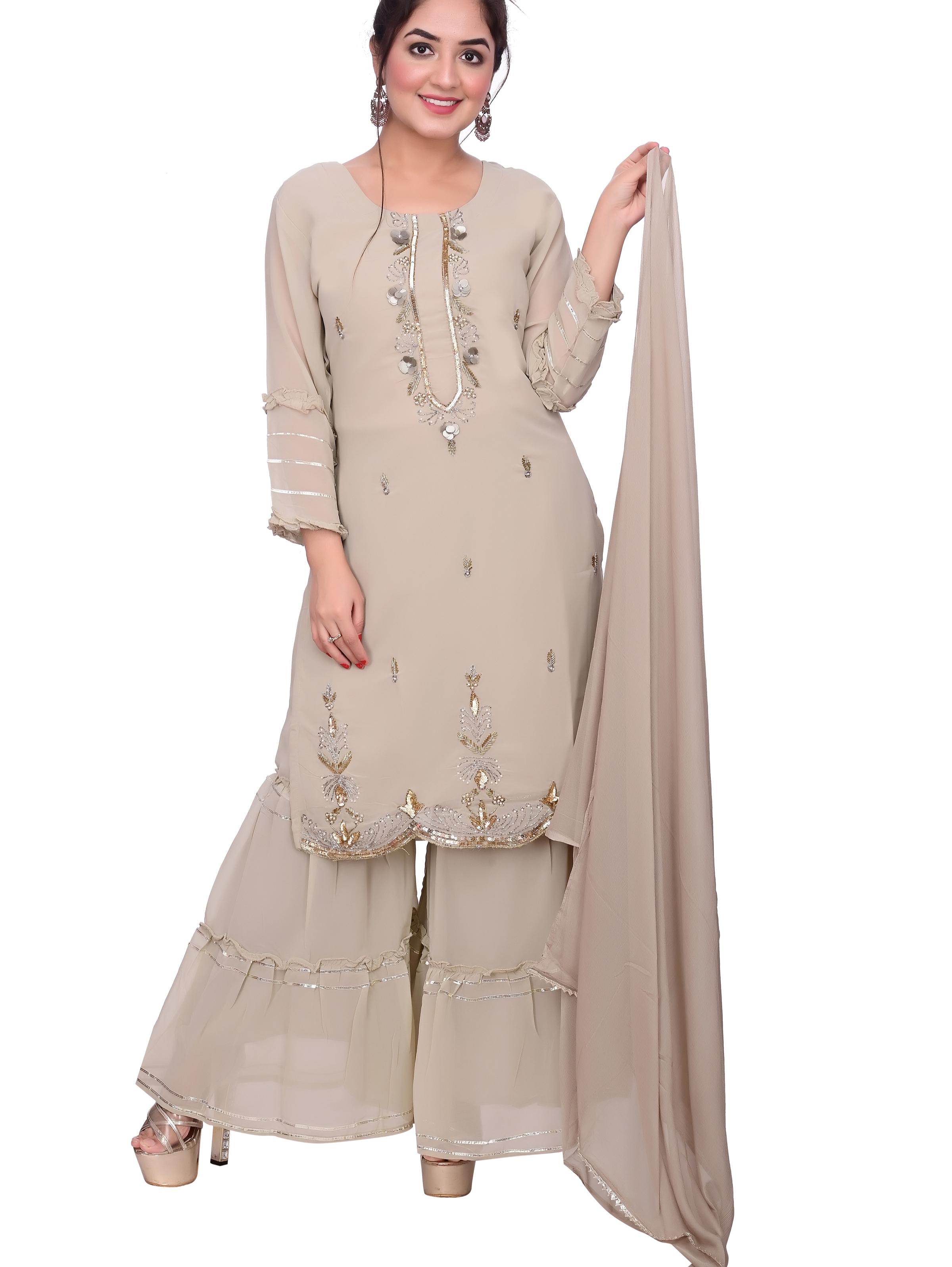 georgette kurti set - 18217168 - Zoom Image - 3
