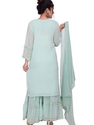georgette kurti set - 18217169 - Standard Image - 3