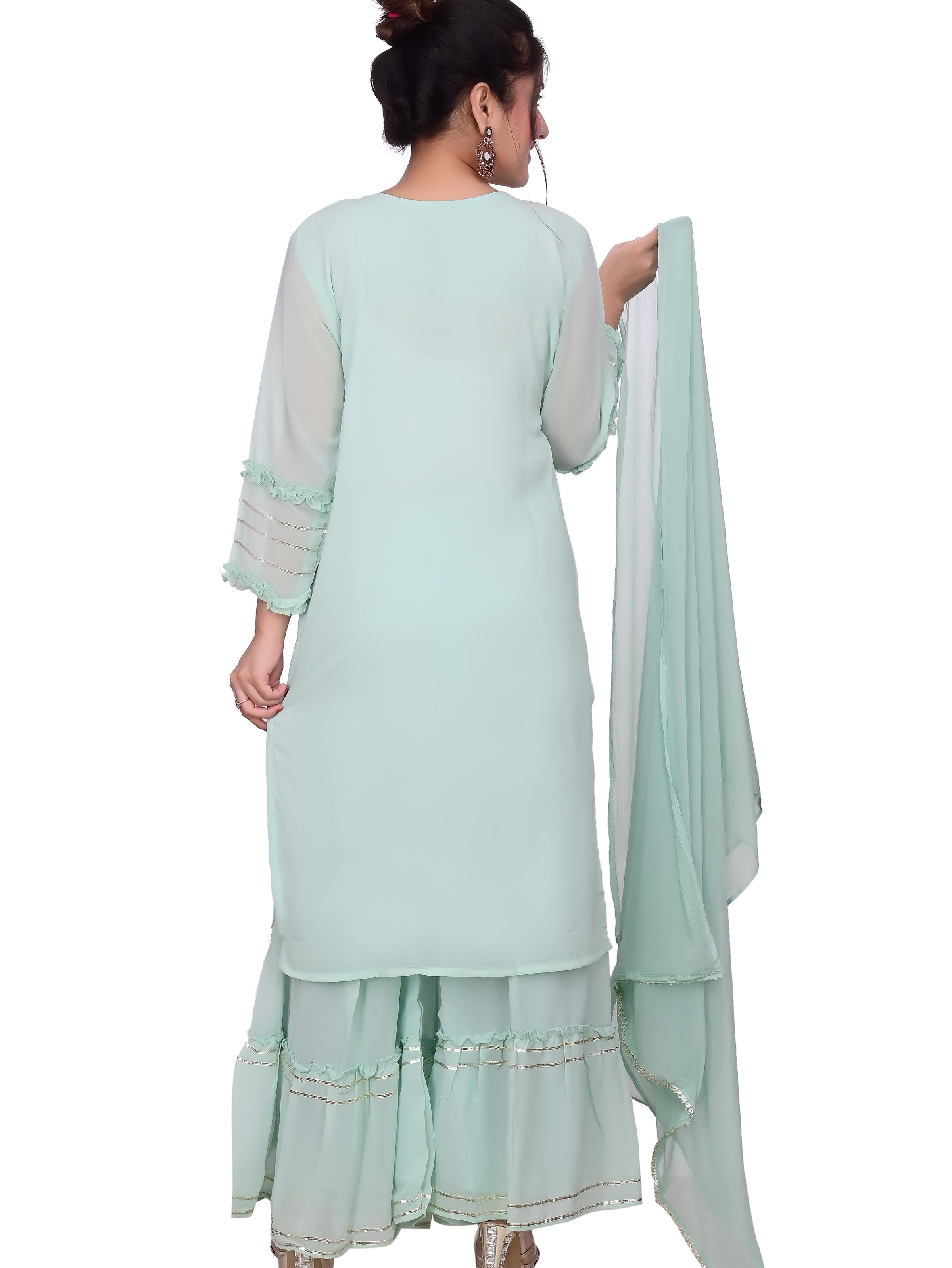georgette kurti set - 18217169 - Zoom Image - 3