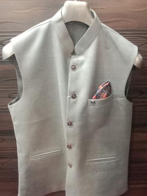 men's nehru jacket fabric cotton blend - 18217344 - Standard Image - 2