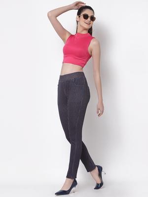 mid rise striped jegging - 18217490 - Standard Image - 4