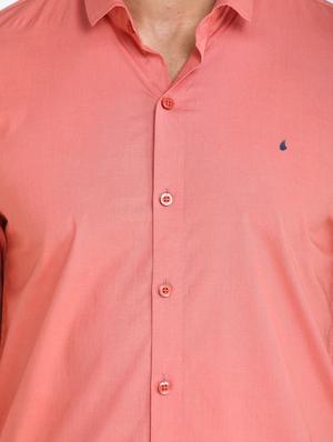 pink solid casual shirt - 18217869 - Standard Image - 5