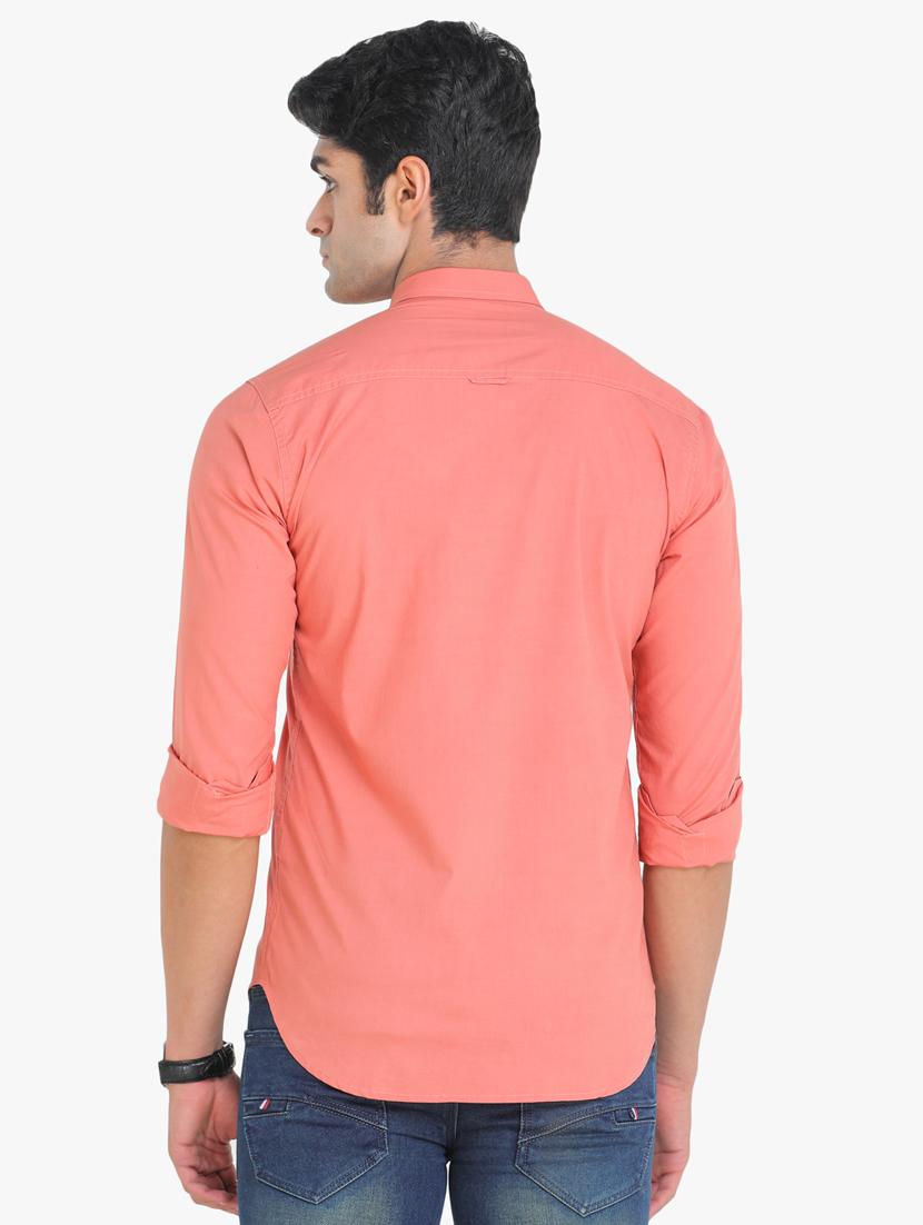 pink solid casual shirt - 18217869 - Zoom Image - 3