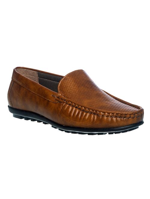 boys brown slip on solid loafer - 18218082 - Standard Image - 1