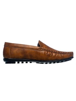 boys brown slip on solid loafer - 18218082 - Standard Image - 2